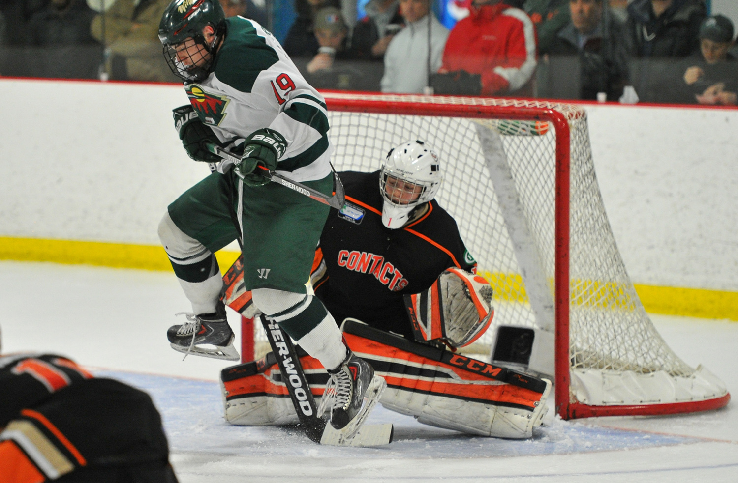 Saskatoon Contacts vs The Winnipeg Wild at the Telus Cup West Regional Tournament Final at Rodd Hamm Memorial Arena Saskatoon, Saskatchewan, Canada, April 03, 2016